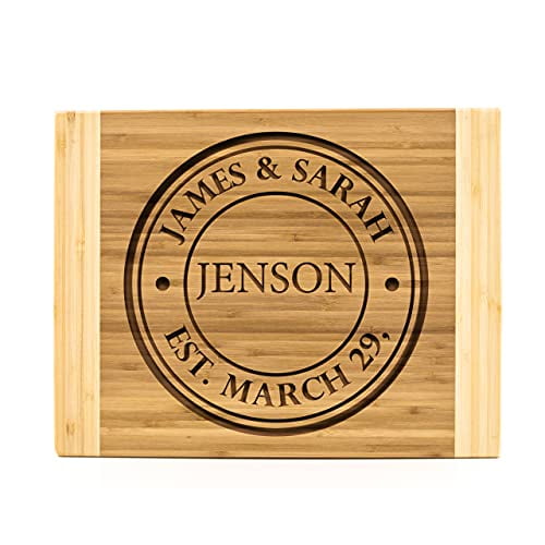 Anniversary Gift Bamboo Engraved Wedding Customizable Serving Tray Anniversary Gift Bamboo Engraved Wedding Customizable Serving Tray